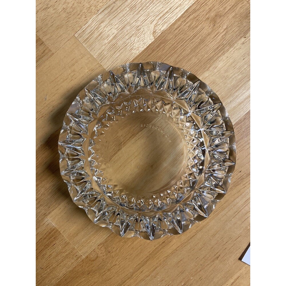Vintage Clear Glass Ashtray Tray 6” Scalloped Edge – Retro MCM Grannycore Decor - Picture 4 of 5